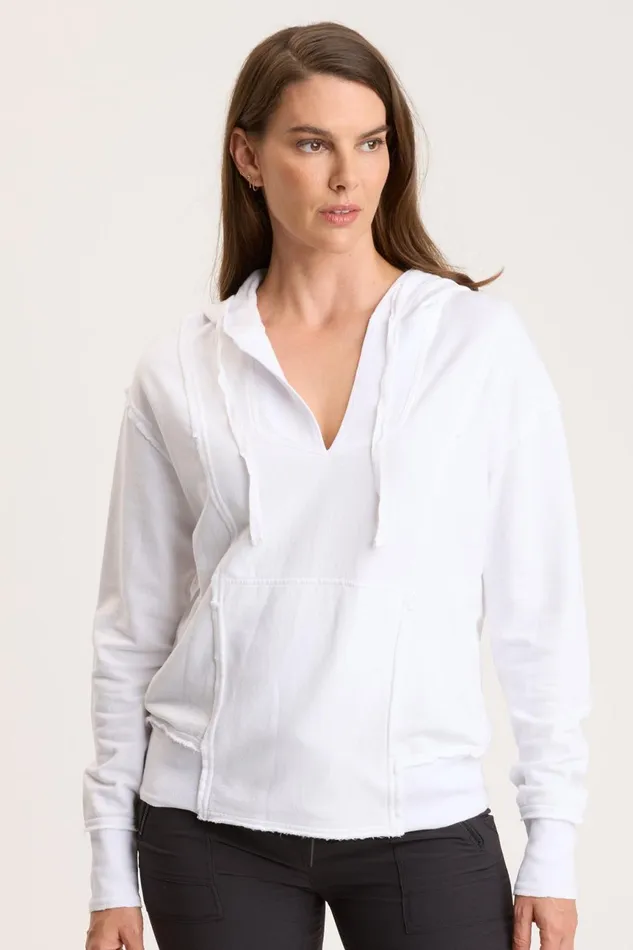 Clothing Sweatshirts XCVI Rosalyn Hoodie White