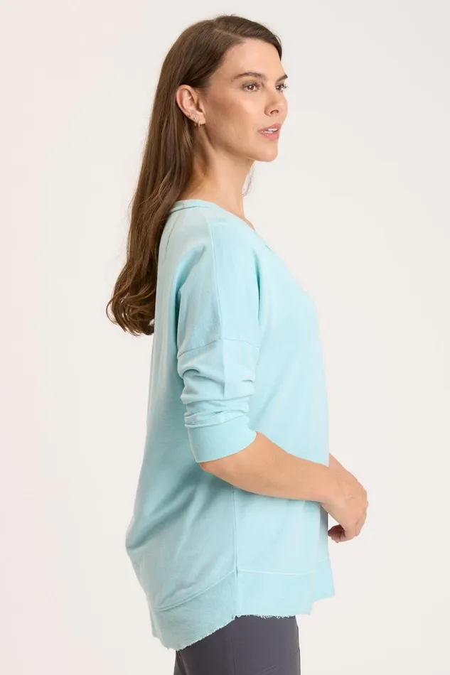 Clothing Sweatshirts XCVI Terry Fira Pullover Mermaid Tail Pigment