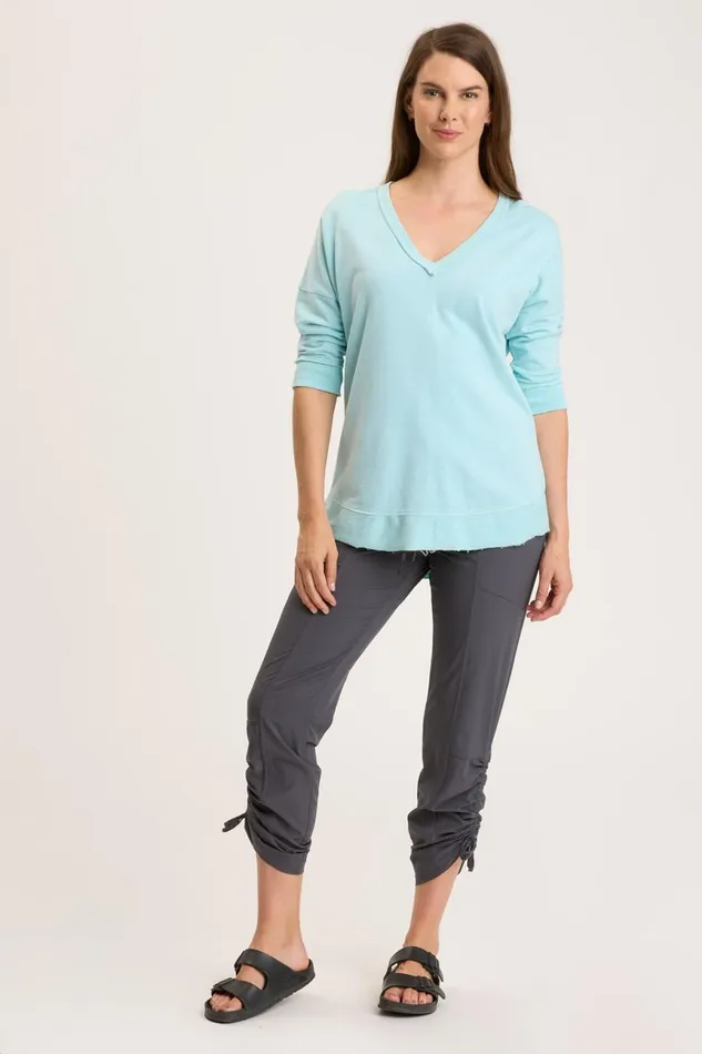 Clothing Sweatshirts XCVI Terry Fira Pullover Mermaid Tail Pigment