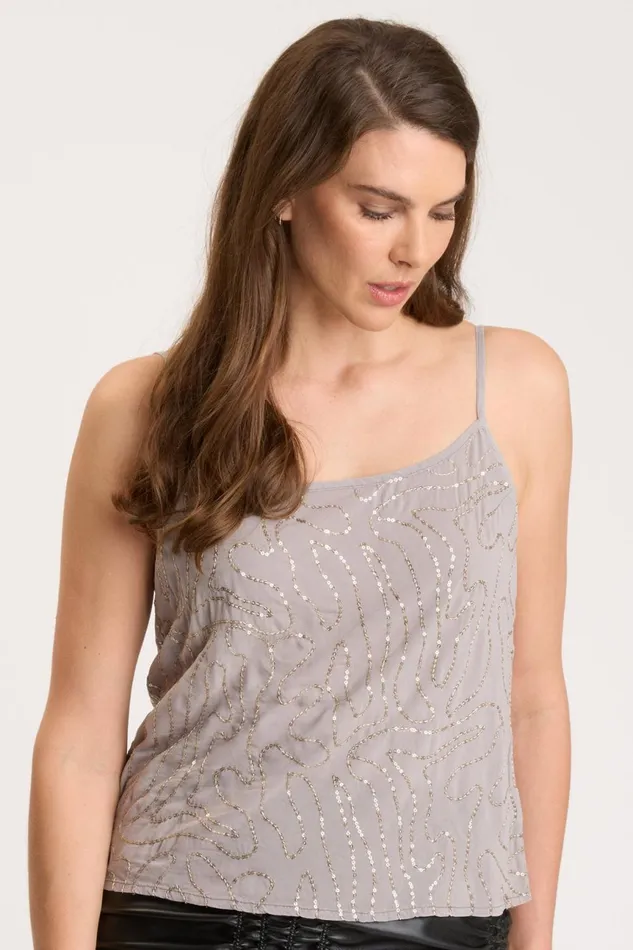 Clothing Tanks XCVI Avani Tank Zinc Pigment