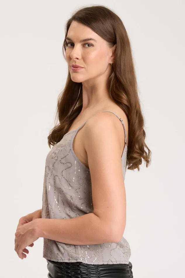 Clothing Tanks XCVI Avani Tank Zinc Pigment