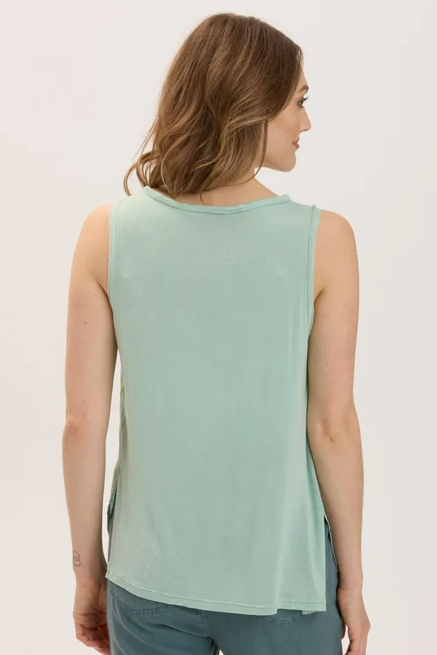 Clothing Tanks XCVI Twill Antoine Tank Aquifer Pigment