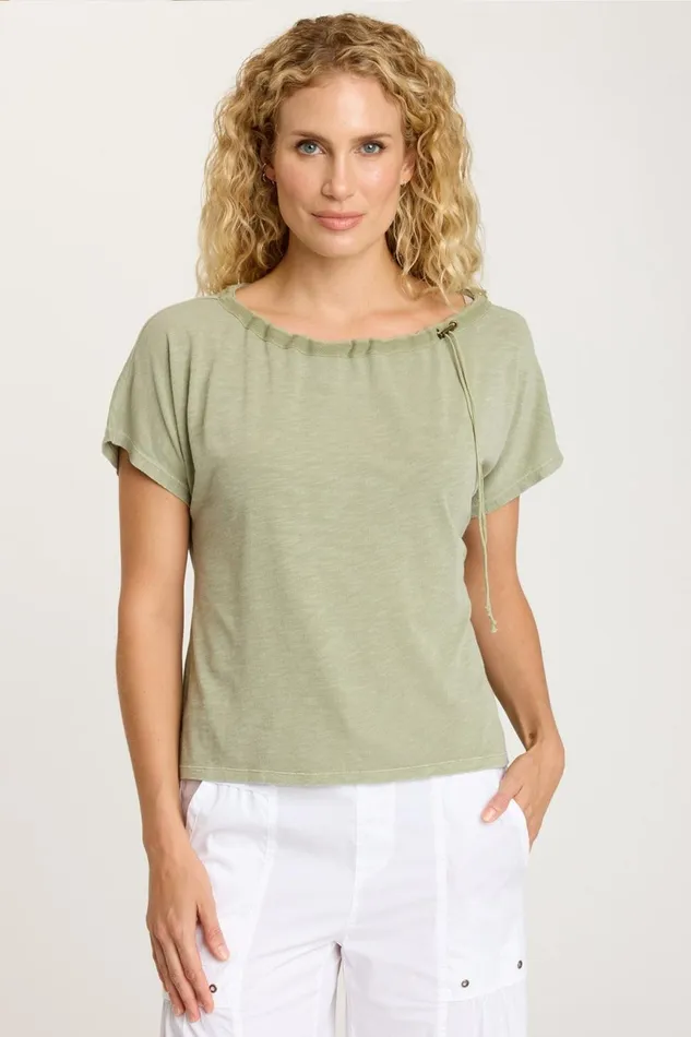 Clothing Tees XCVI Exelda Tee Limescent Pigment