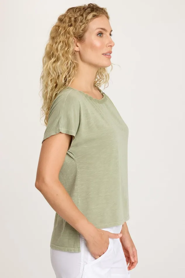 Clothing Tees XCVI Exelda Tee Limescent Pigment