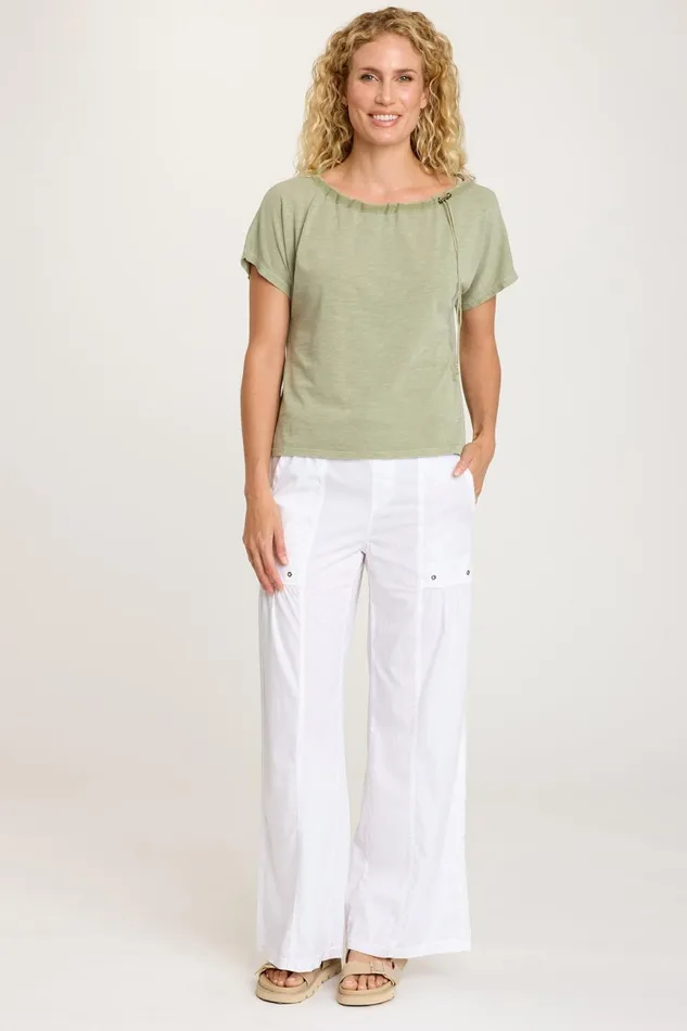 Clothing Tees XCVI Exelda Tee Limescent Pigment