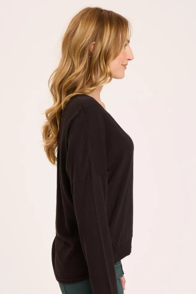Clothing Tees XCVI Lexonne VNeck Black
