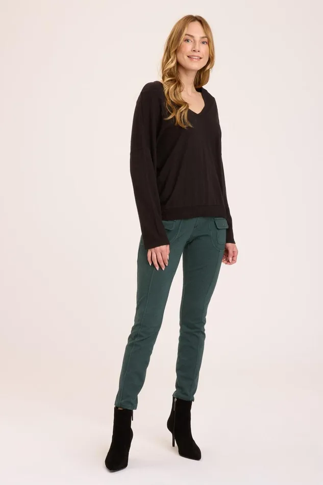 Clothing Tees XCVI Lexonne VNeck Black