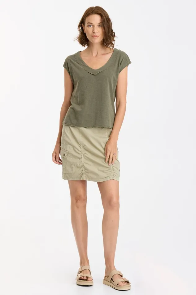 Clothing Tees XCVI Neela VNeck Kombu Pigment