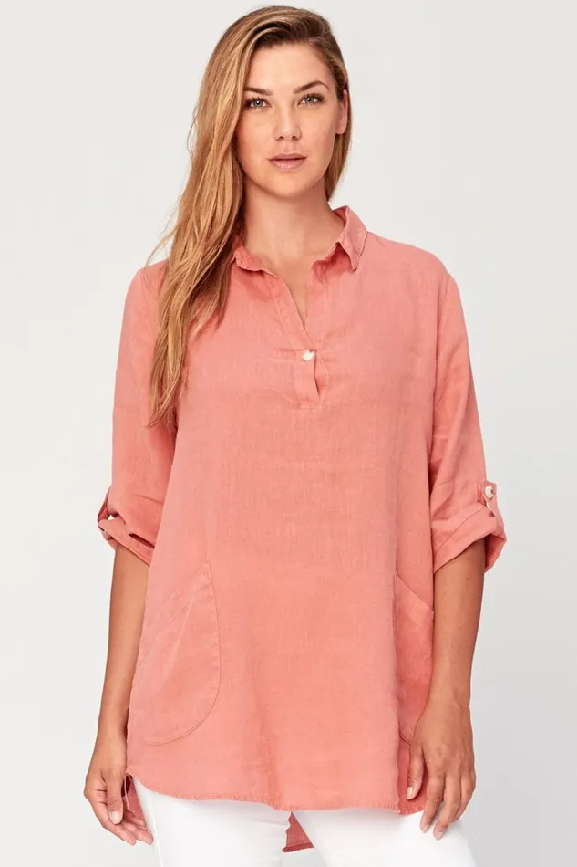Clothing Tunics XCVI Rori Tunic Atoll Pigment