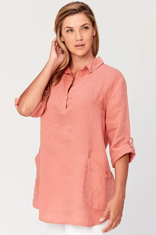 Clothing Tunics XCVI Rori Tunic Atoll Pigment