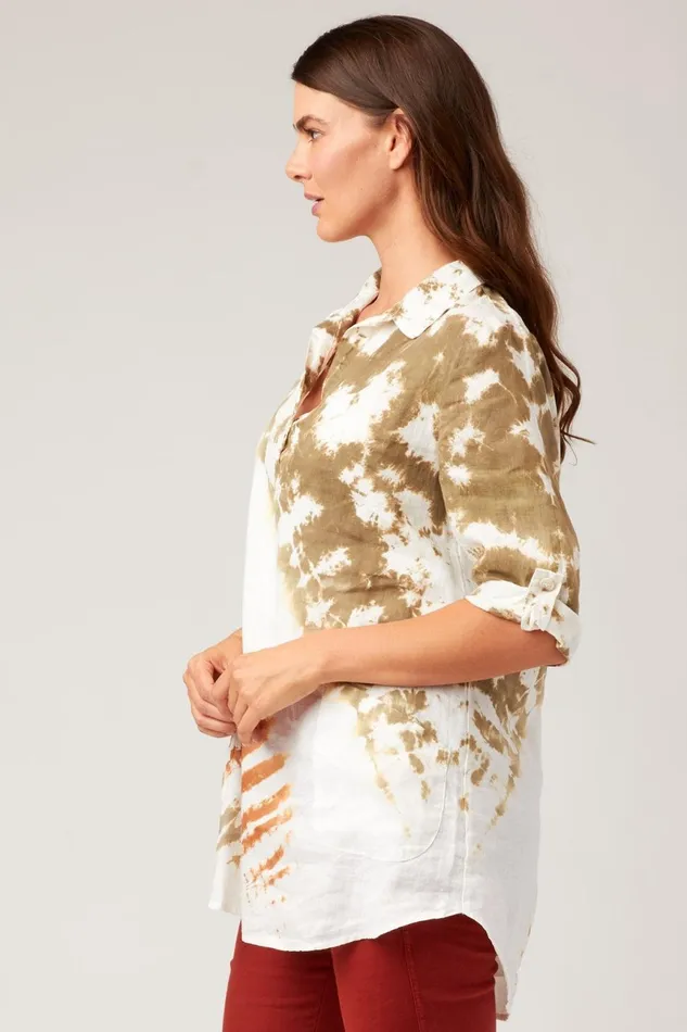Clothing Tunics XCVI Rori Tunic Oblivion Wash Earthen
