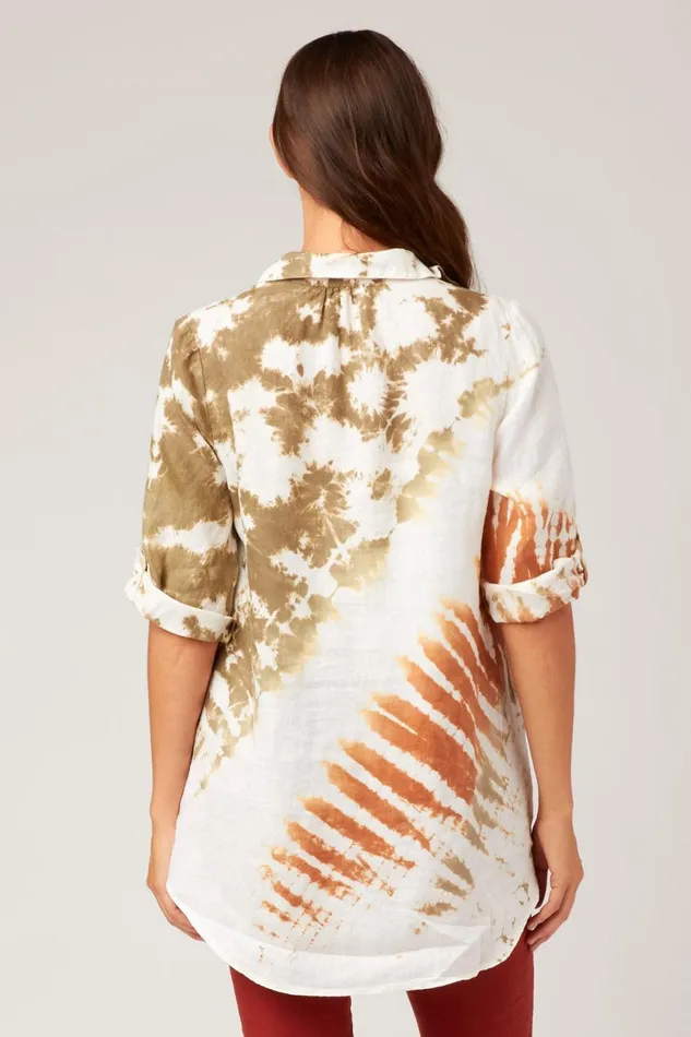 Clothing Tunics XCVI Rori Tunic Oblivion Wash Earthen