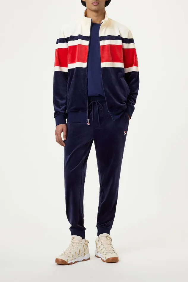 Coats and Jackets Men Fila Smart Retro Velour Blocked Track Jacket Coats and Jackets Men Fila Smart Retro Velour Blocked Track Jacket