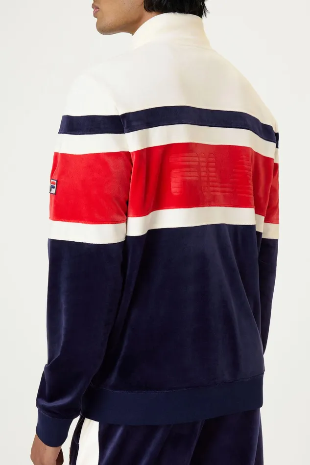 Coats and Jackets Men Fila Smart Retro Velour Blocked Track Jacket Coats and Jackets Men Fila Smart Retro Velour Blocked Track Jacket