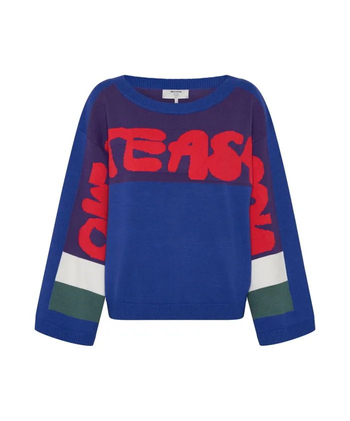 COLLEGE GRAFFITI KNIT SWEATER Women One Teaspoon Knitwear COLLEGE GRAFFITI KNIT SWEATER Women One Teaspoon Knitwear