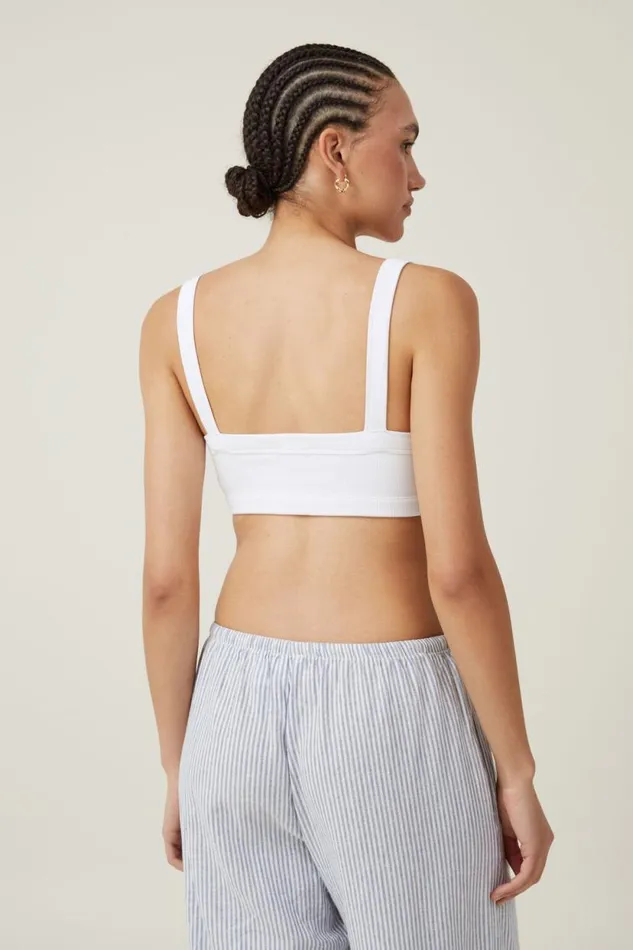 Cory Micro Crop Tank White Women Cotton On Tops