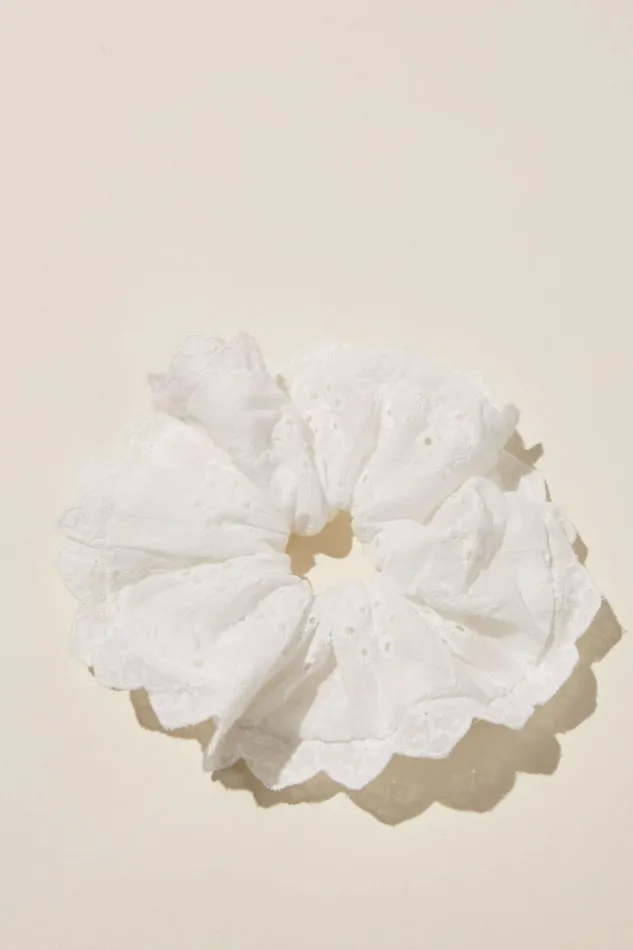 Cottage Scrunchie White Broderie Women Cotton On Accessories and Slippers