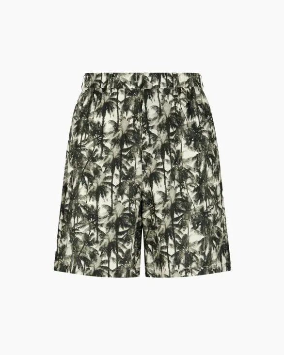 Cotton Bermuda Shorts Green Men Armani Matching Sets