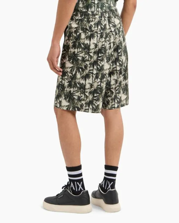 Cotton Bermuda Shorts Green Men Armani Matching Sets Cotton Bermuda Shorts Green Men Armani Matching Sets