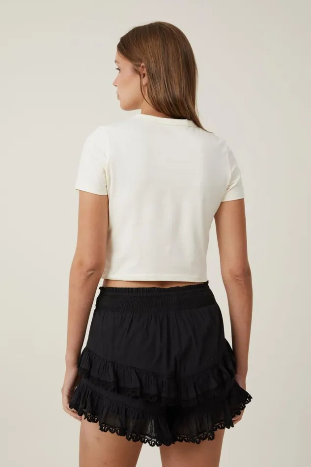 Crop Fit Graphic Tee Desert Rosecregraveme Fraiche Women Cotton On Tops Crop Fit Graphic Tee Desert Rosecregraveme Fraiche Women Cotton On Tops