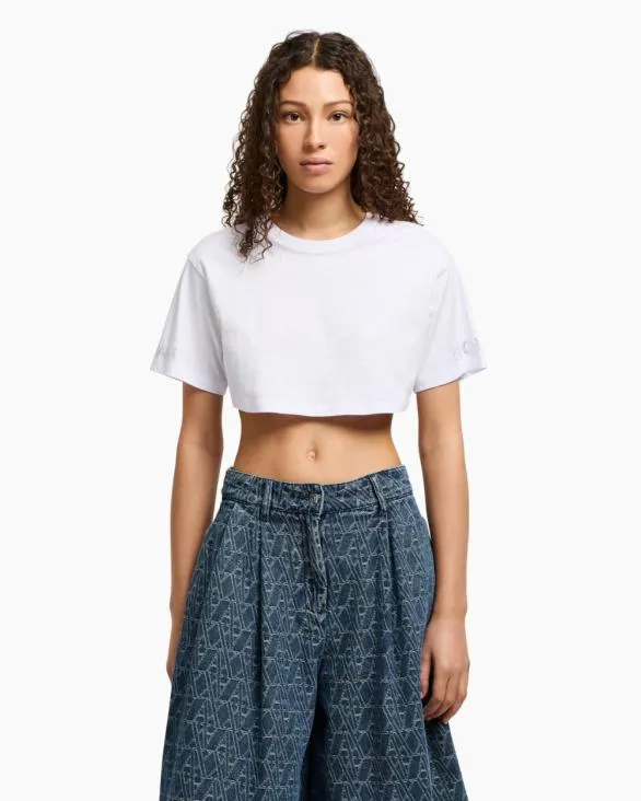Cropped TShirts White Women Armani TShirts Cropped TShirts White Women Armani TShirts