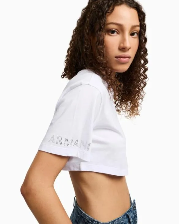 Cropped TShirts White Women Armani TShirts Cropped TShirts White Women Armani TShirts