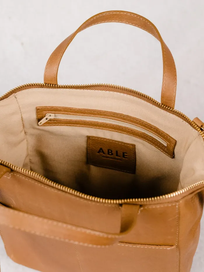 Crossbody Bags Able Women Lari ZipTop Crossbody Pebbled Whiskey