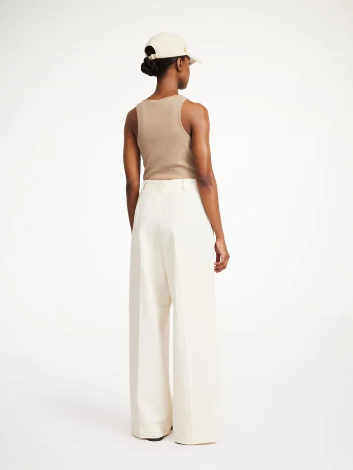 Cymbaria HighWaist Trousers Soft White Women By Malene Birger Trousers