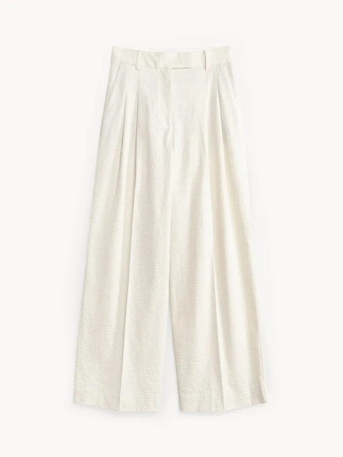 Cymbaria HighWaist Trousers Soft White Women By Malene Birger Trousers