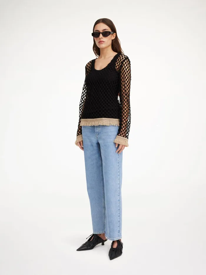Cymbeline Crochet Top Black Women By Malene Birger Tops and Blouses
