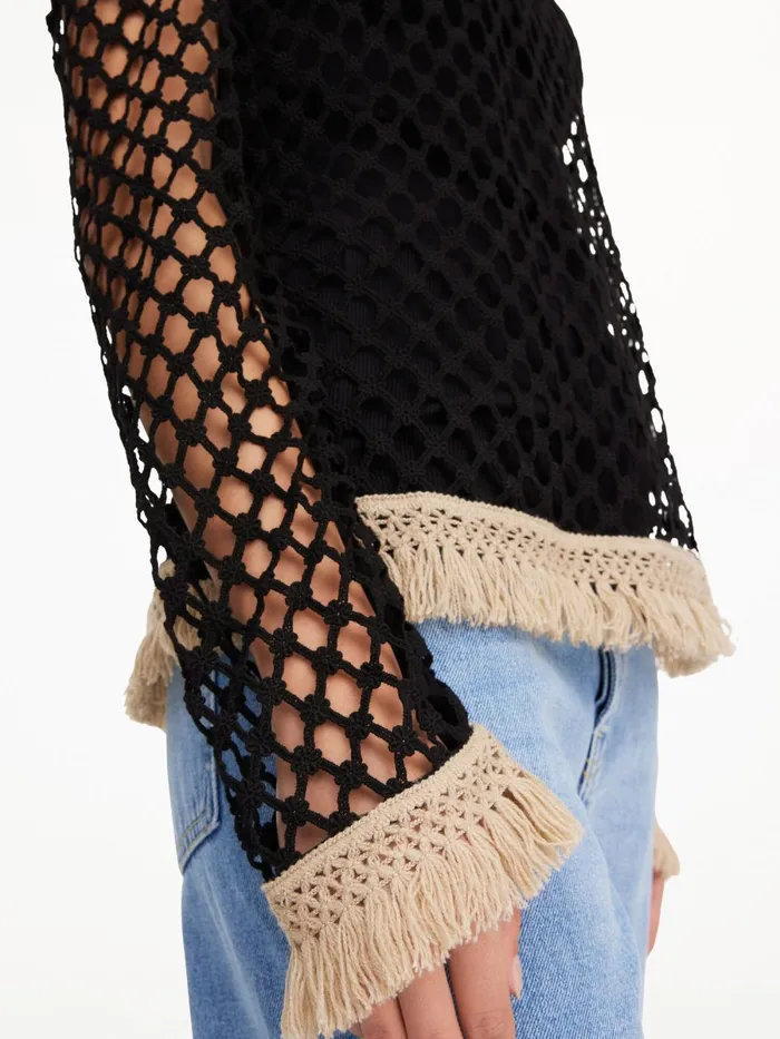 Cymbeline Crochet Top Black Women By Malene Birger Tops and Blouses