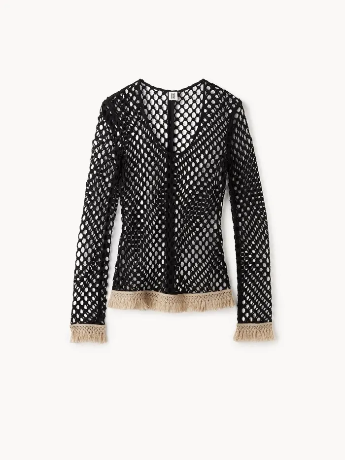 Cymbeline Crochet Top Black Women By Malene Birger Tops and Blouses