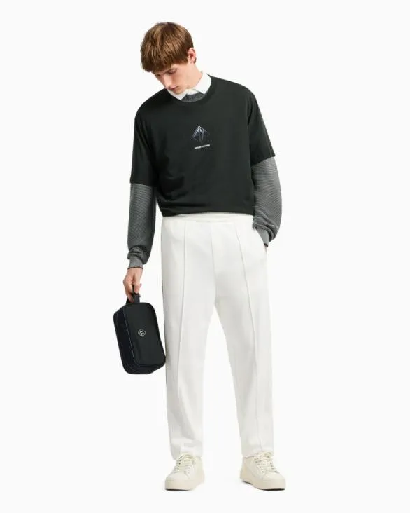 Dgrad Effect Ribbed Cotton Sweater Green Men Armani Knitwear Dgrad Effect Ribbed Cotton Sweater Green Men Armani Knitwear