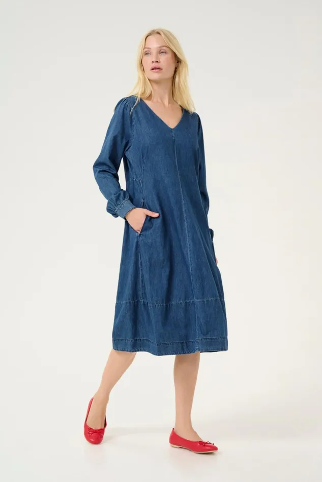 Denim Styles Women CULTURE CUlivie Dress Dark Blue Wash