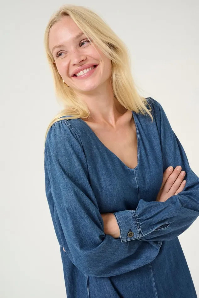 Denim Styles Women CULTURE CUlivie Dress Dark Blue Wash
