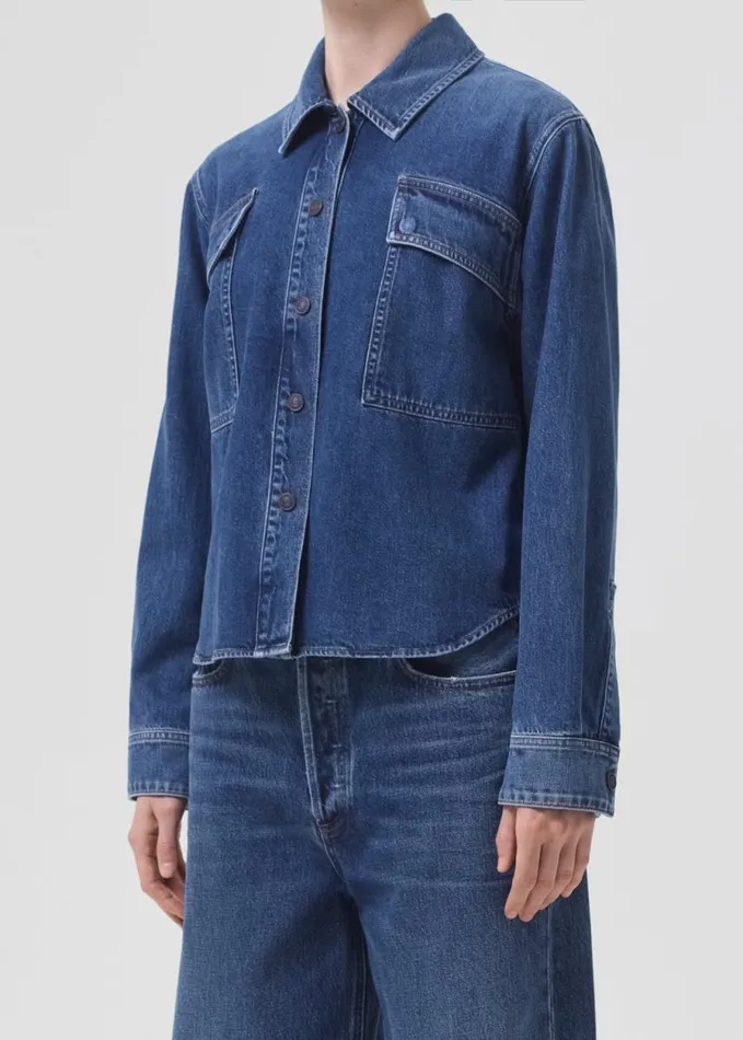 Denim Women Agolde Beck Shirt Jacket In Believe