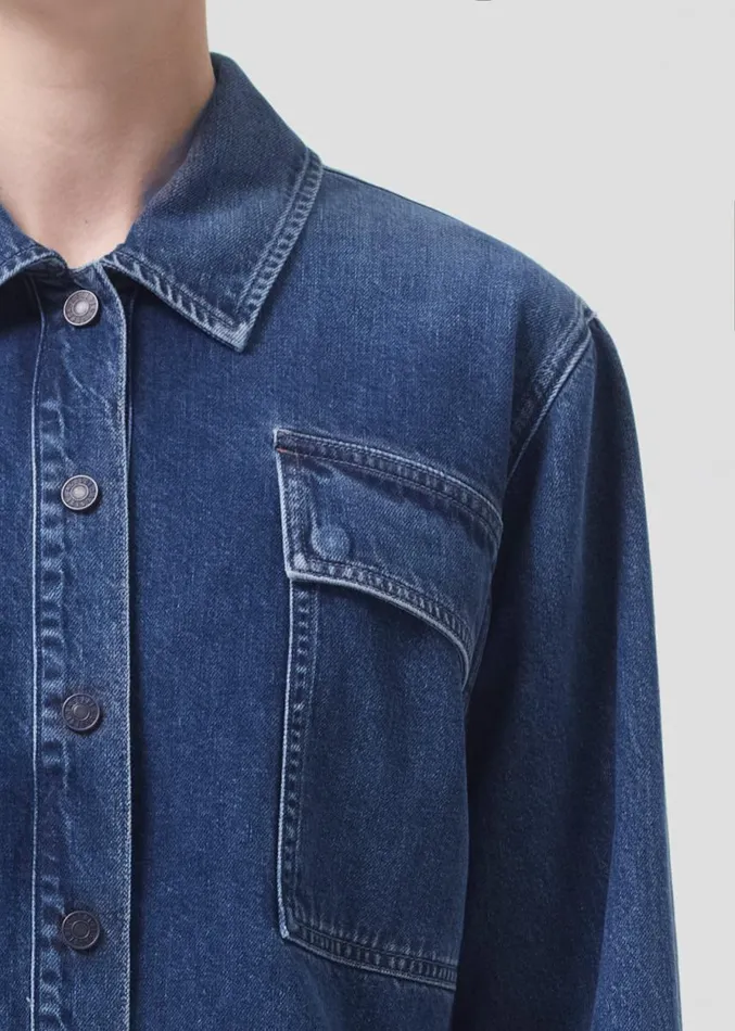 Denim Women Agolde Beck Shirt Jacket In Believe