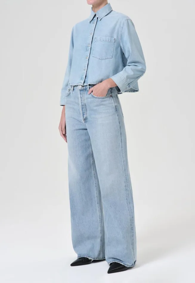 Denim Women Agolde Dagmar Shirt In Past