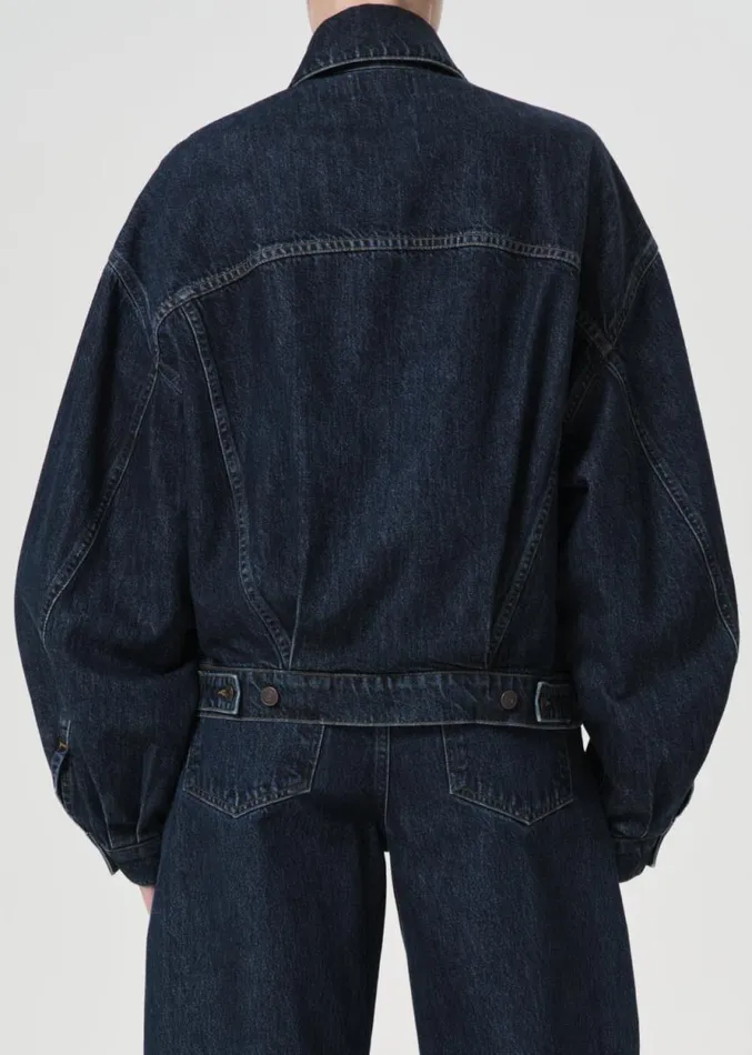 Denim Women Agolde Dalton Balloon Jacket In Pendulum