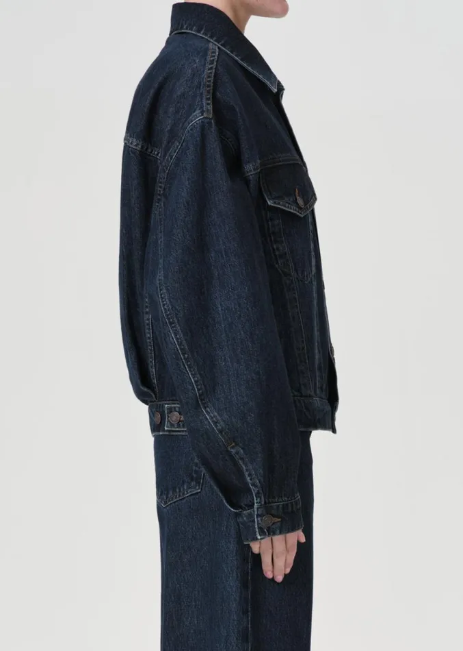 Denim Women Agolde Dalton Balloon Jacket In Pendulum