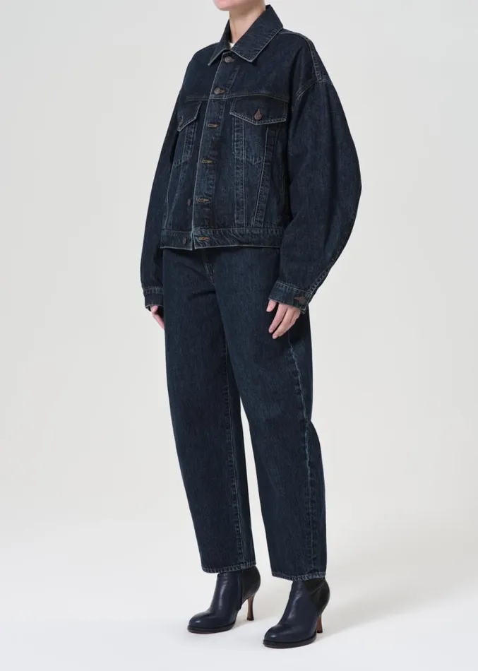 Denim Women Agolde Dalton Balloon Jacket In Pendulum