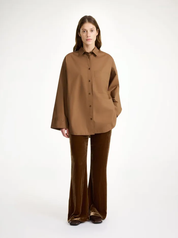 Derris Organic Cotton Shirt Bison Women By Malene Birger Shirts