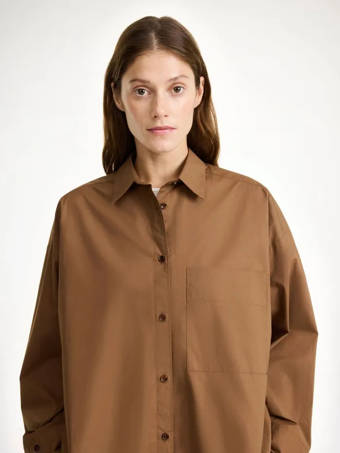 Derris Organic Cotton Shirt Bison Women By Malene Birger Shirts