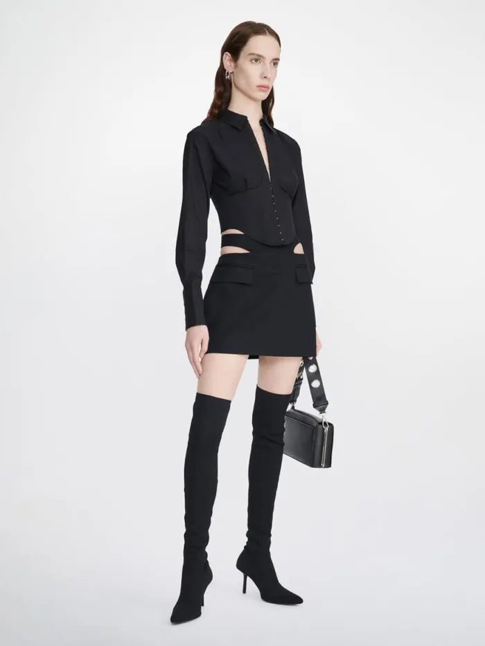 Dion Lee Core Y FRONT BUCKLE SKIRT Black 8211 Shop