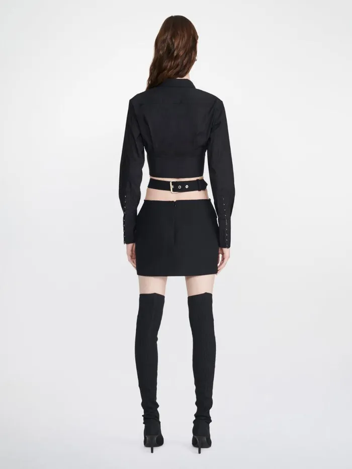 Dion Lee Core Y FRONT BUCKLE SKIRT Black 8211 Shop