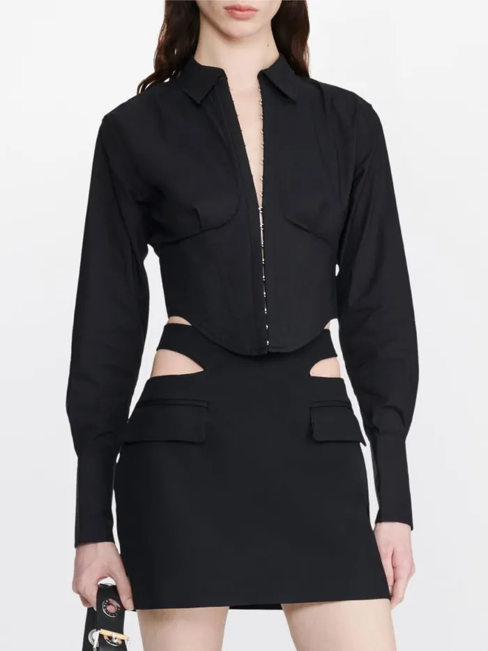 Dion Lee Core Y FRONT BUCKLE SKIRT Black 8211 Shop