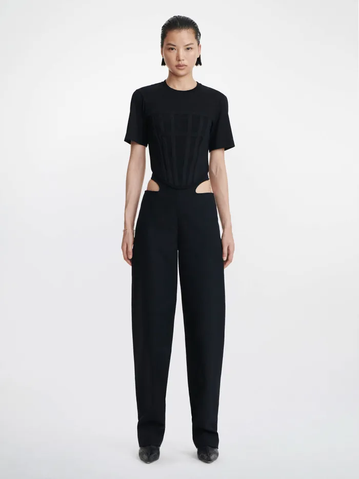 Dion Lee Core YFRONT BUCKLE TROUSERS Black 8211 Shop