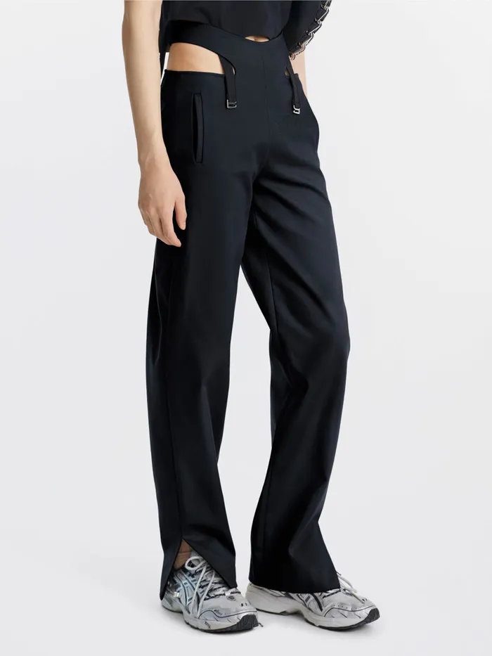 Dion Lee Core YFRONT BUCKLE TROUSERS Black 8211 Shop