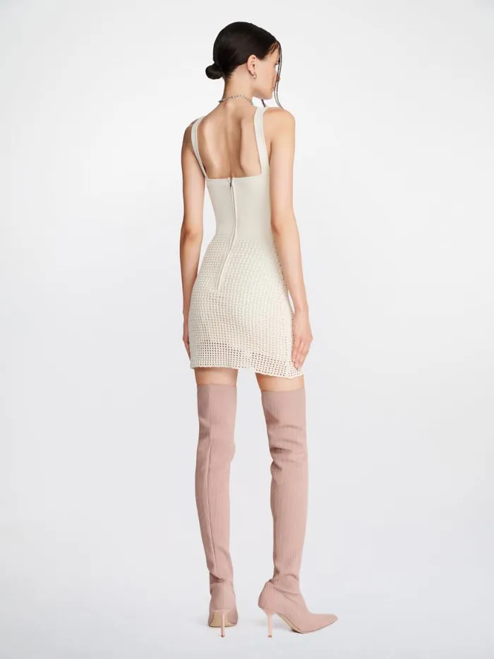 Dion Lee Dresses CROCHET SUSPEND CORSET MINI DRESS Ecru 8211 Shop