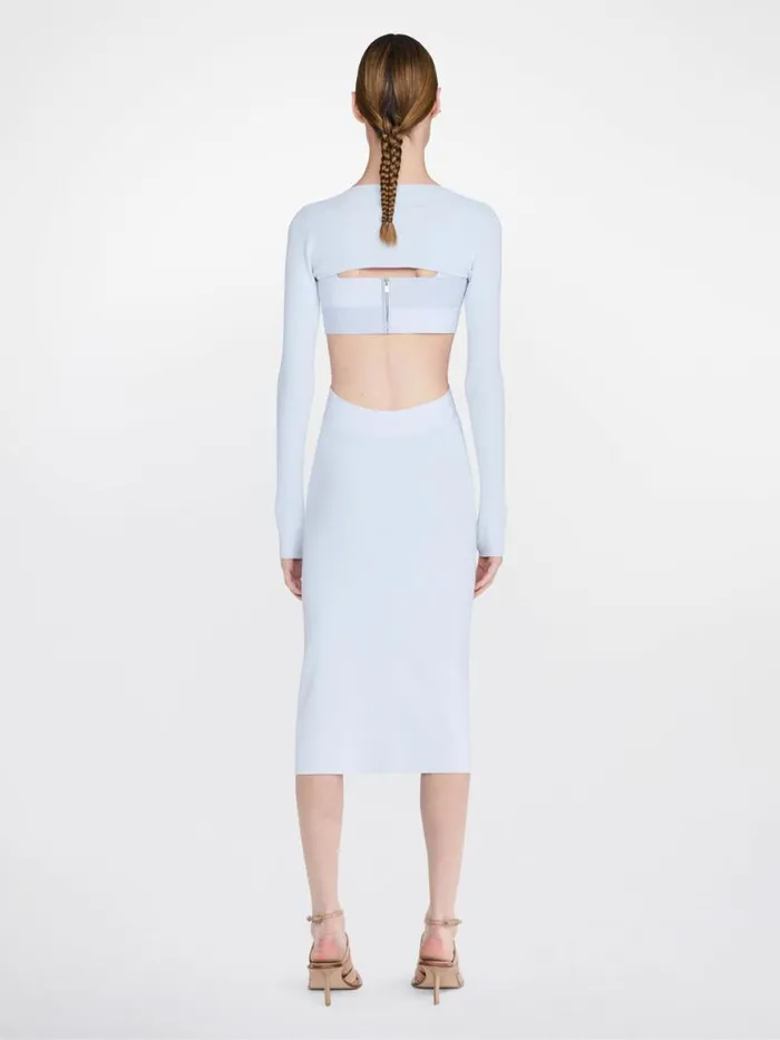 Dion Lee Dresses HARNESS BRA MIDI DRESS W SLEEVE Steamdark Steam 8211 Shop